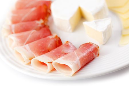photo shot of prosciutto crudo hamの写真素材