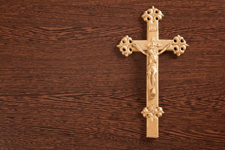 photo shot of Jesus crucified on the crossの写真素材