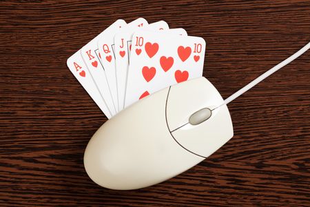 photo shot of internet gamblingの写真素材