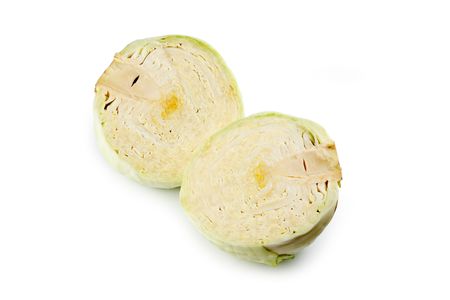 photo shot of cabbage on white backgroundの写真素材