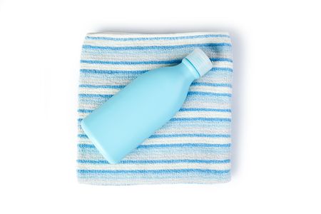 sun block with a towelの写真素材