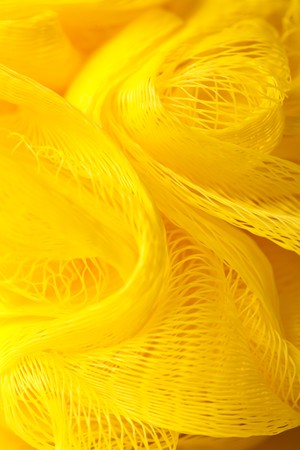 macro shot  of plastic bath spongeの写真素材
