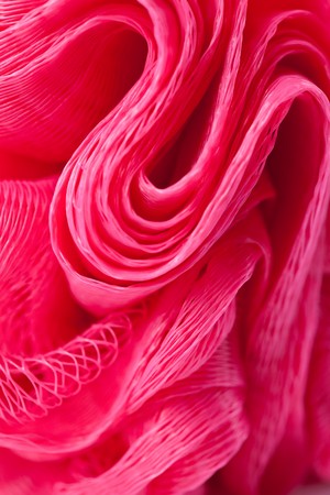 macro shot  of plastic bath spongeの写真素材