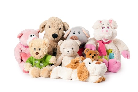 photo shot of stuffed animalsの写真素材