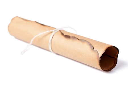 the vintage paper on white backgroundの写真素材