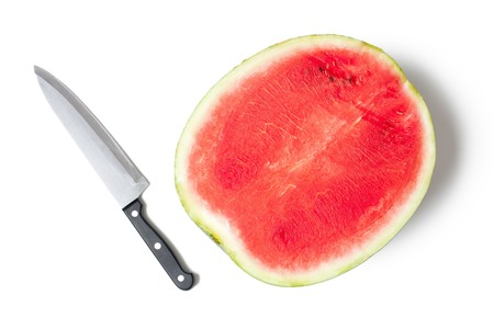  watermelon on white backgroundの写真素材