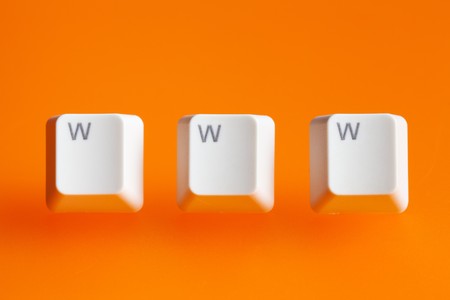 www word  making from a computer keyboardの写真素材
