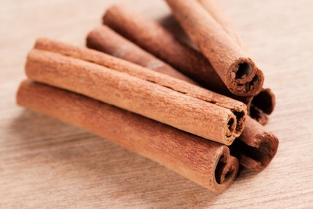 photo shot of cinnamon sticksの写真素材