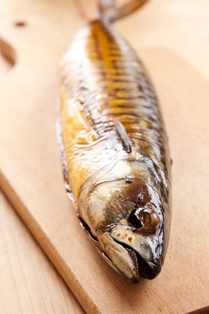 photo shot of smoked mackerelの写真素材