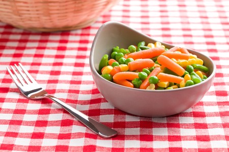 the mixed vegetables in bowlの写真素材