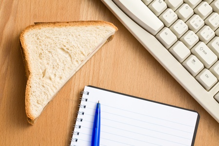 break in office . ham sandwich