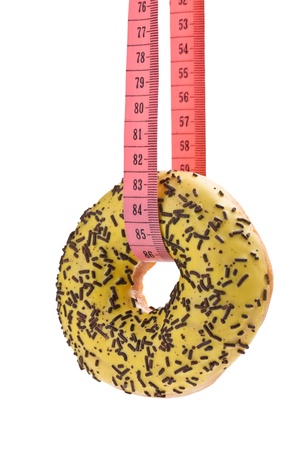 the sweet doughnut on white backgroundの写真素材