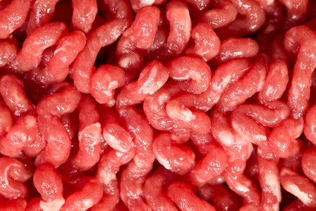 the detail of raw minced meat