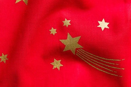 photo shot of stars on red fabricの写真素材