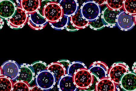 the colorful poker chips backgroundの写真素材