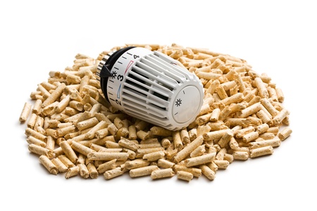 the wooden pellets with thermostat