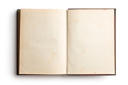 open old book on white background