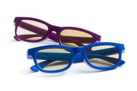 kids 3d glasses on white background
