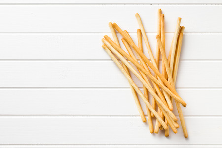 top view of breadsticks grissini
