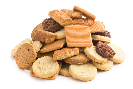 variety of cookies on white backgroundの写真素材