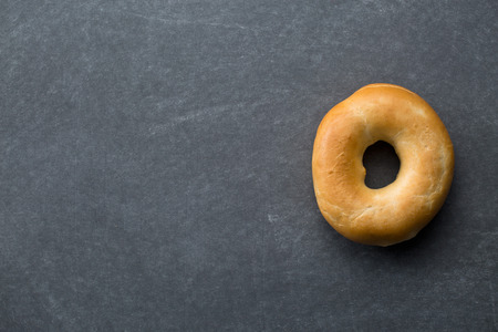 the tasty bagel on chalkboardの写真素材