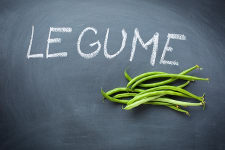 the green beans on blackboard
