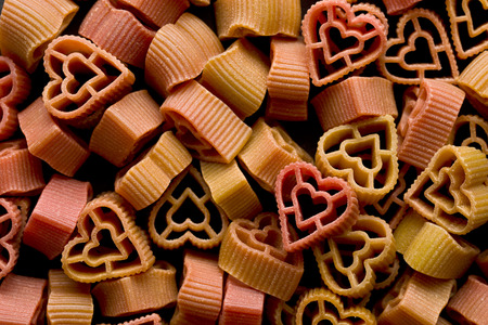 the dried heart shaped pasta