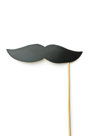 Fake black mustache isolated on white background.の写真素材