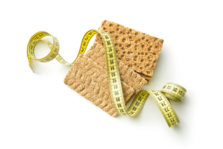 The healthy crispbread isolated on white background.の写真素材