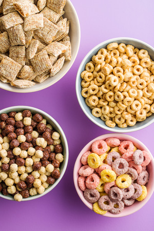 Different breakfast cereals in bowl.の写真素材