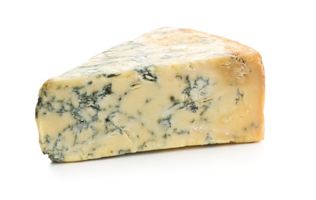 Tasty blue cheese isolated on white background.の写真素材