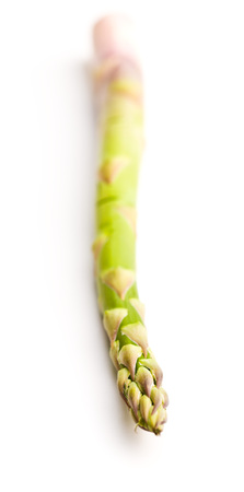 Fresh green asparagus isolated on white background.の写真素材