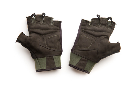 The fitness gloves isolated on white background.の写真素材