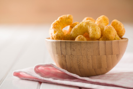 Crispy Peanut Puffs in bowl.の写真素材