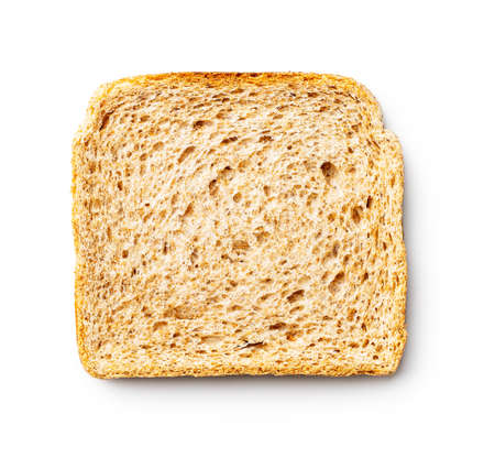Slice toast bread isolated on white background.