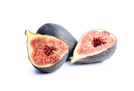 Fresh ripe figs isolated on a white background.