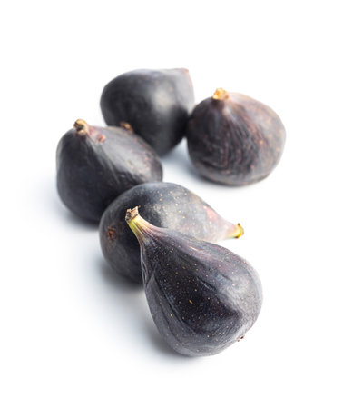 Fresh ripe figs isolated on a white background.の写真素材