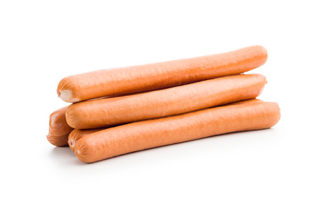Tasty sausages. Frankfurters isolated on the white background.の写真素材
