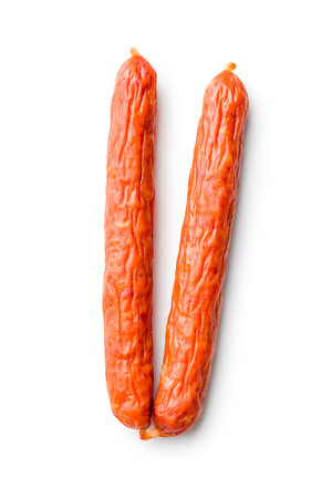 Tasty sausages. Frankfurters isolated on the white background.の写真素材