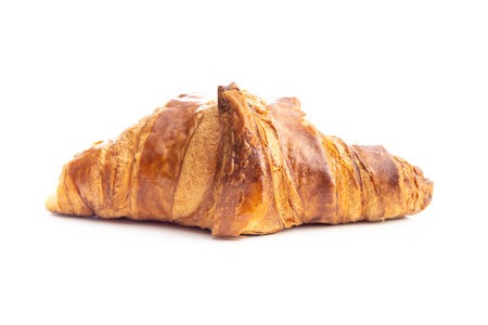 Fresh butter croissant isolated on the white background.の写真素材