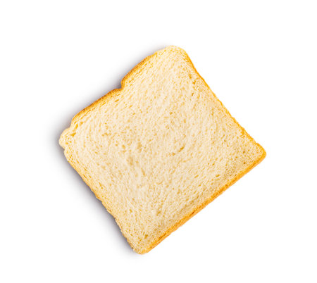 White sliced toast bread isolated on the white background.の写真素材