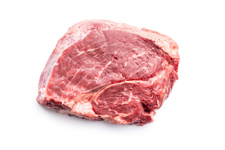 Raw fillet steak beef meat isolated on the white background.の写真素材