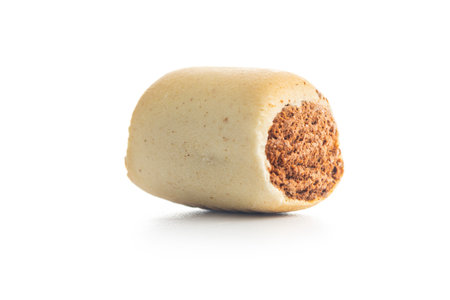 Dry animal food. Dog or cat kibble isolated on the white background.の写真素材