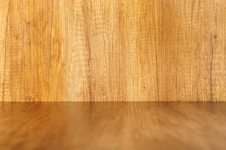 Wooden background. The wooden table and wall.の写真素材