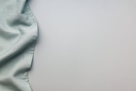Background with tablecloth on the gray table.の写真素材