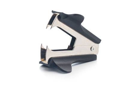 Staple remover isolated on a white background.の写真素材