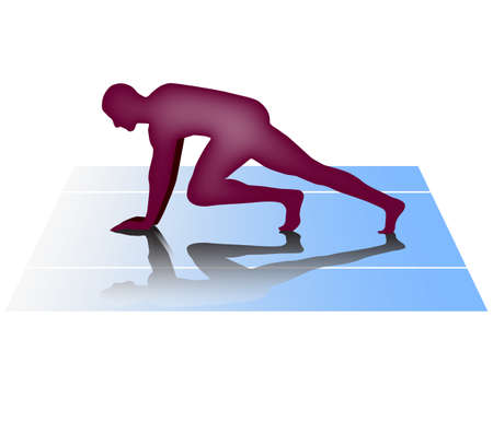 Runner at startのイラスト素材
