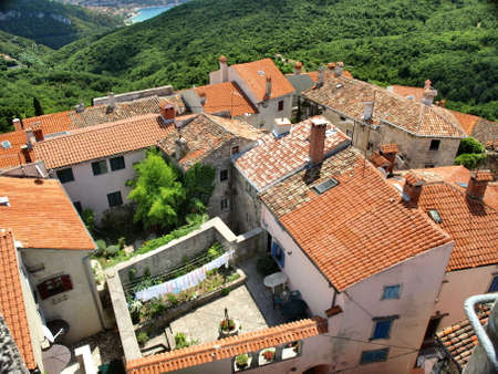 old village roofs の写真素材