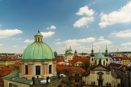 Towers in the Old Town in Praqueのeditorial素材