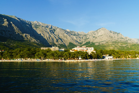 Baska Voda is a seaside resort on the Makarska Rivieraの写真素材
